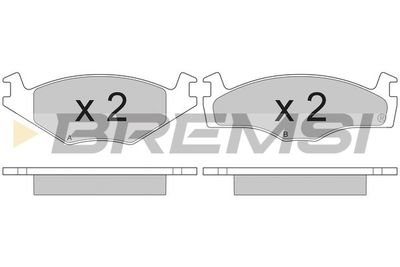 BP2261 BREMSI Комплект тормозных колодок, дисковый тормоз