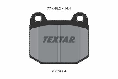 2032306 TEXTAR Комплект тормозных колодок, дисковый тормоз