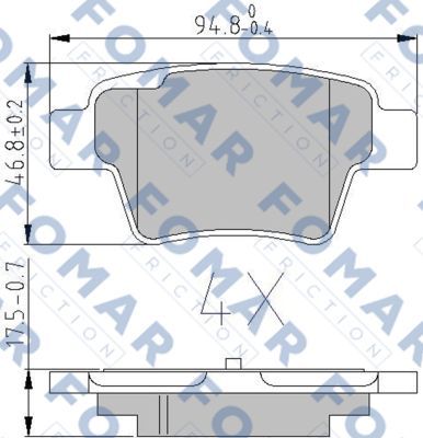 FO896181 FOMAR Friction Комплект тормозных колодок, дисковый тормоз