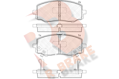 RB1937 R BRAKE Комплект тормозных колодок, дисковый тормоз