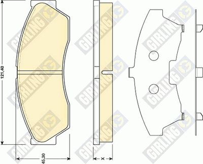 6117969 GIRLING Комплект тормозных колодок, дисковый тормоз