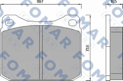 FO467883 FOMAR Friction Комплект тормозных колодок, дисковый тормоз