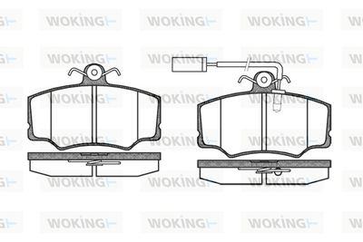 P212302 WOKING Комплект тормозных колодок, дисковый тормоз