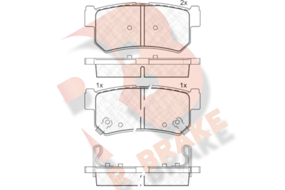 RB1646 R BRAKE Комплект тормозных колодок, дисковый тормоз