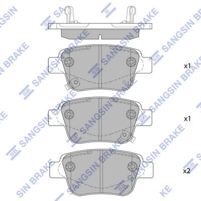 SP2184 Hi-Q Комплект тормозных колодок, дисковый тормоз