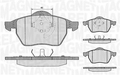 363916060146 MAGNETI MARELLI Комплект тормозных колодок, дисковый тормоз