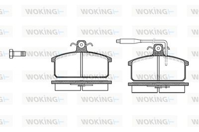 P028302 WOKING Комплект тормозных колодок, дисковый тормоз