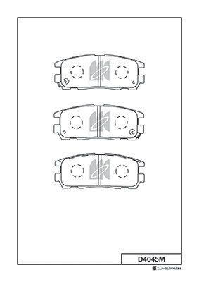 D4045M MK Kashiyama Комплект тормозных колодок, дисковый тормоз
