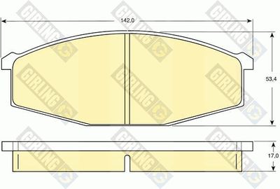 6107479 GIRLING Комплект тормозных колодок, дисковый тормоз
