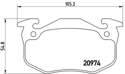 P61032 BREMBO Комплект тормозных колодок, дисковый тормоз