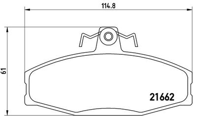 P85022 BREMBO Комплект тормозных колодок, дисковый тормоз