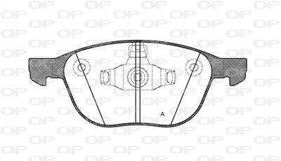 BPA108250 OPEN PARTS Комплект тормозных колодок, дисковый тормоз