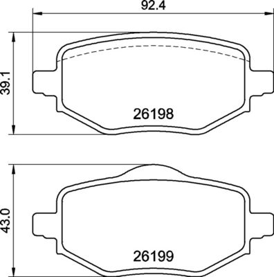 P61140 BREMBO Комплект тормозных колодок, дисковый тормоз