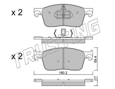 11070 TRUSTING Комплект тормозных колодок, дисковый тормоз