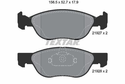 2192703 TEXTAR Комплект тормозных колодок, дисковый тормоз