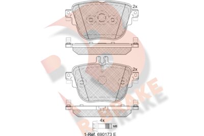 RB2289 R BRAKE Комплект тормозных колодок, дисковый тормоз