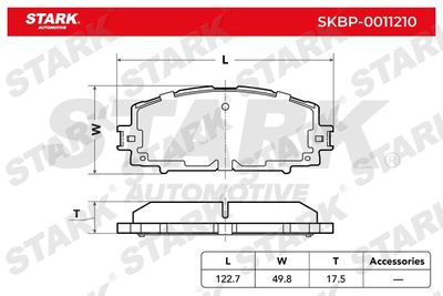 SKBP0011210 Stark Комплект тормозных колодок, дисковый тормоз