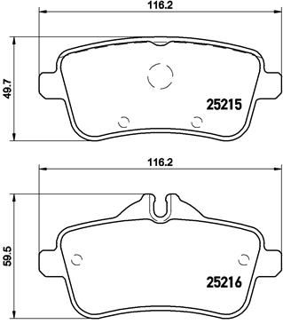 P50101 BREMBO Комплект тормозных колодок, дисковый тормоз