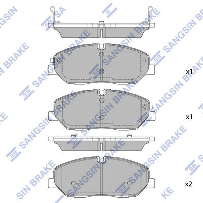 SP4037 Hi-Q Комплект тормозных колодок, дисковый тормоз