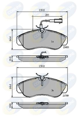 CBP11032 COMLINE Комплект тормозных колодок, дисковый тормоз