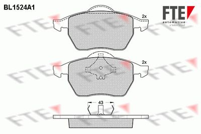 BL1524A1 FTE Комплект тормозных колодок, дисковый тормоз