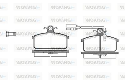 P028312 WOKING Комплект тормозных колодок, дисковый тормоз