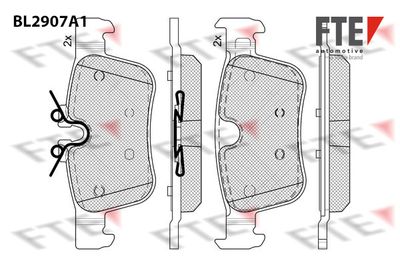 BL2907A1 FTE Комплект тормозных колодок, дисковый тормоз