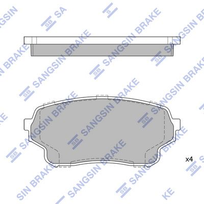 SP1583 Hi-Q Комплект тормозных колодок, дисковый тормоз