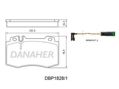 DBP18281 DANAHER Комплект тормозных колодок, дисковый тормоз