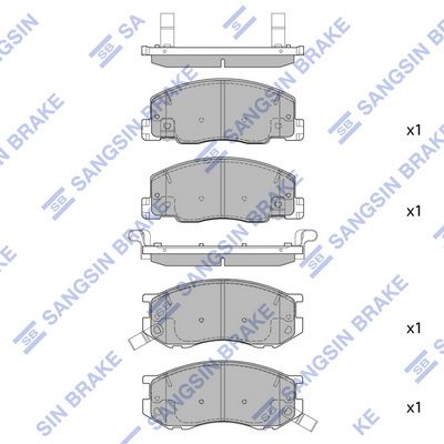 SP1433 Hi-Q Комплект тормозных колодок, дисковый тормоз