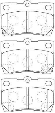 A2N118 AISIN Комплект тормозных колодок, дисковый тормоз