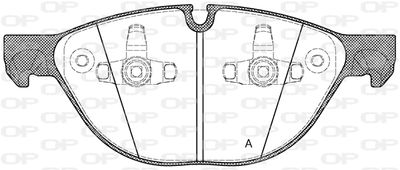 BPA129800 OPEN PARTS Комплект тормозных колодок, дисковый тормоз