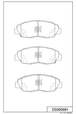 D5080MH MK Kashiyama Комплект тормозных колодок, дисковый тормоз