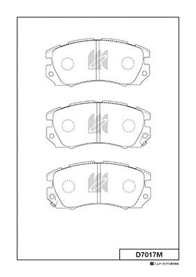 D7017M MK Kashiyama Комплект тормозных колодок, дисковый тормоз