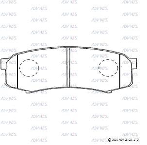 SN120 ADVICS Комплект тормозных колодок, дисковый тормоз