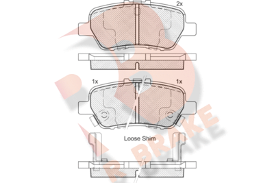 RB2215 R BRAKE Комплект тормозных колодок, дисковый тормоз