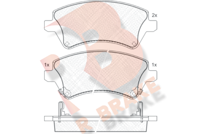 RB1513 R BRAKE Комплект тормозных колодок, дисковый тормоз