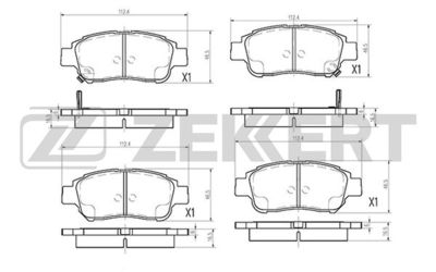 BS1266 ZEKKERT Комплект тормозных колодок, дисковый тормоз