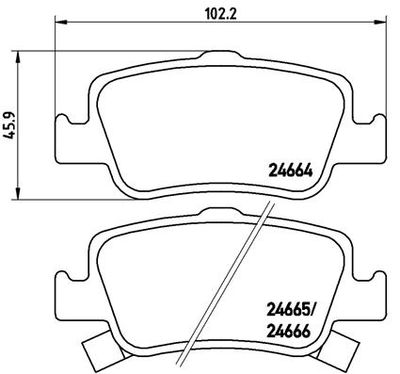 P83080X BREMBO Комплект тормозных колодок, дисковый тормоз