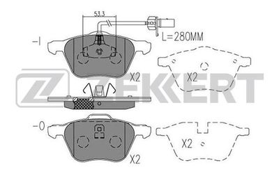 BS2914 ZEKKERT Комплект тормозных колодок, дисковый тормоз