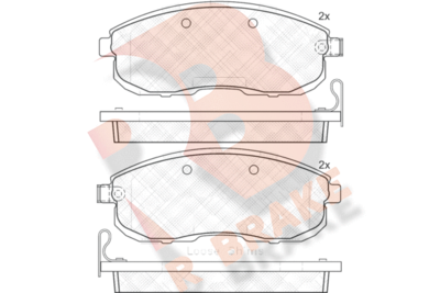 RB1882200 R BRAKE Комплект тормозных колодок, дисковый тормоз