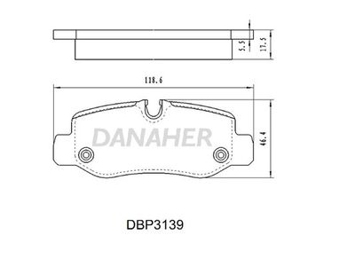 DBP3139 DANAHER Комплект тормозных колодок, дисковый тормоз