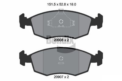 BPD1732 BENDIX Braking Комплект тормозных колодок, дисковый тормоз