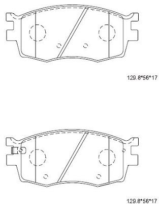 KD9738 ASIMCO Комплект тормозных колодок, дисковый тормоз