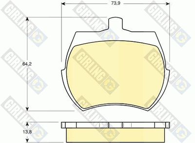6103326 GIRLING Комплект тормозных колодок, дисковый тормоз