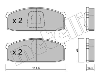 2202451 METELLI Комплект тормозных колодок, дисковый тормоз