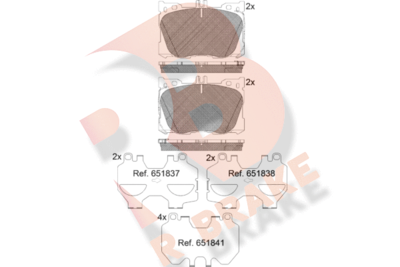 RB2282 R BRAKE Комплект тормозных колодок, дисковый тормоз