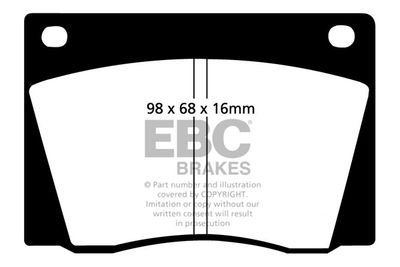 DP4108R EBC Brakes Комплект тормозных колодок, дисковый тормоз