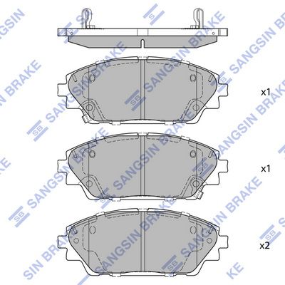 SP1729A Hi-Q Комплект тормозных колодок, дисковый тормоз