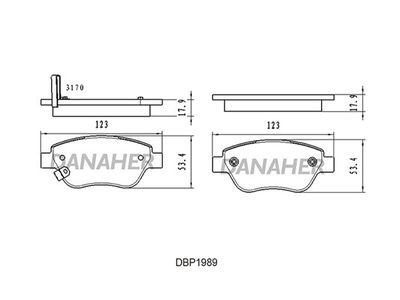 DBP1989 DANAHER Комплект тормозных колодок, дисковый тормоз